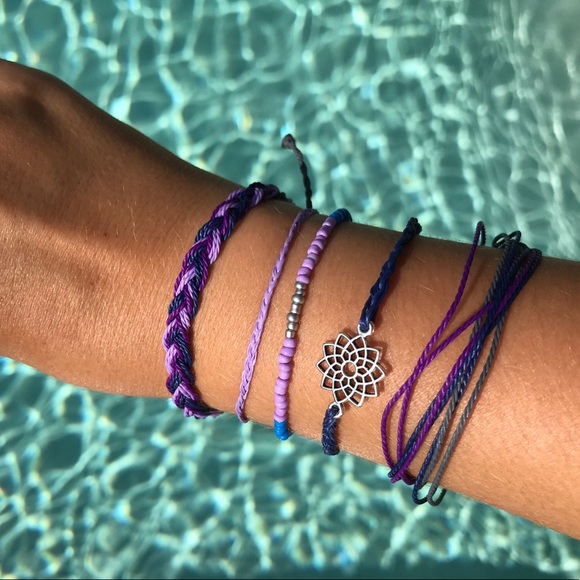 Jewelry - 🌺🌿Handmade Adjustable Purple Bracelet Set🌿🌺